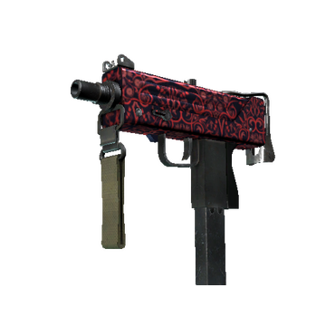 MAC-10 | Red Filigree (Factory New)