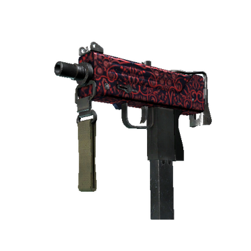 MAC-10 | Red Filigree (Field-Tested)